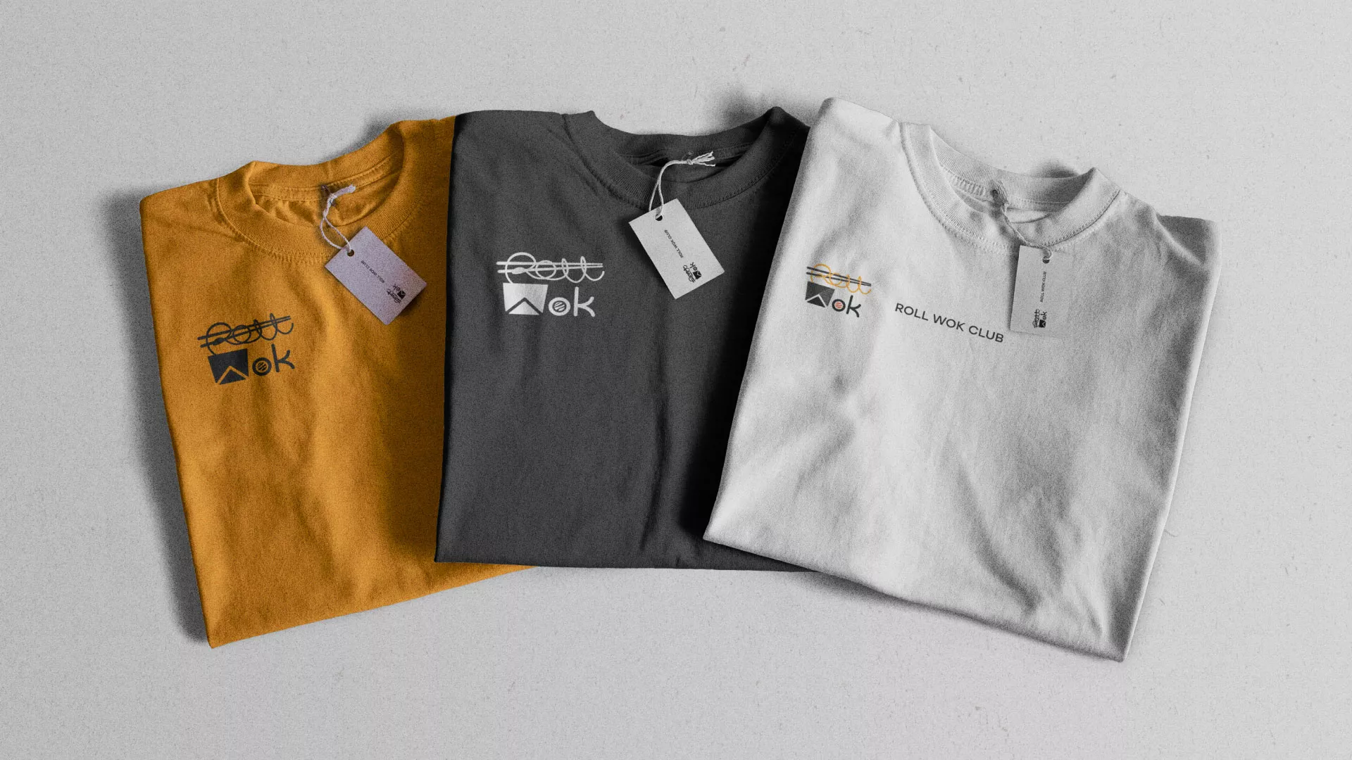 Разработка логотипа суши-бара «Roll Wok Club» в Кусе